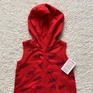 *NWT* Child of Mine by Carter’s Baby Boy Sleeveless Hooded Romper